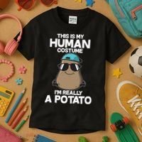 This Is My Human Costume I'm Really A Potato Kids T-Shirt thumb 3
