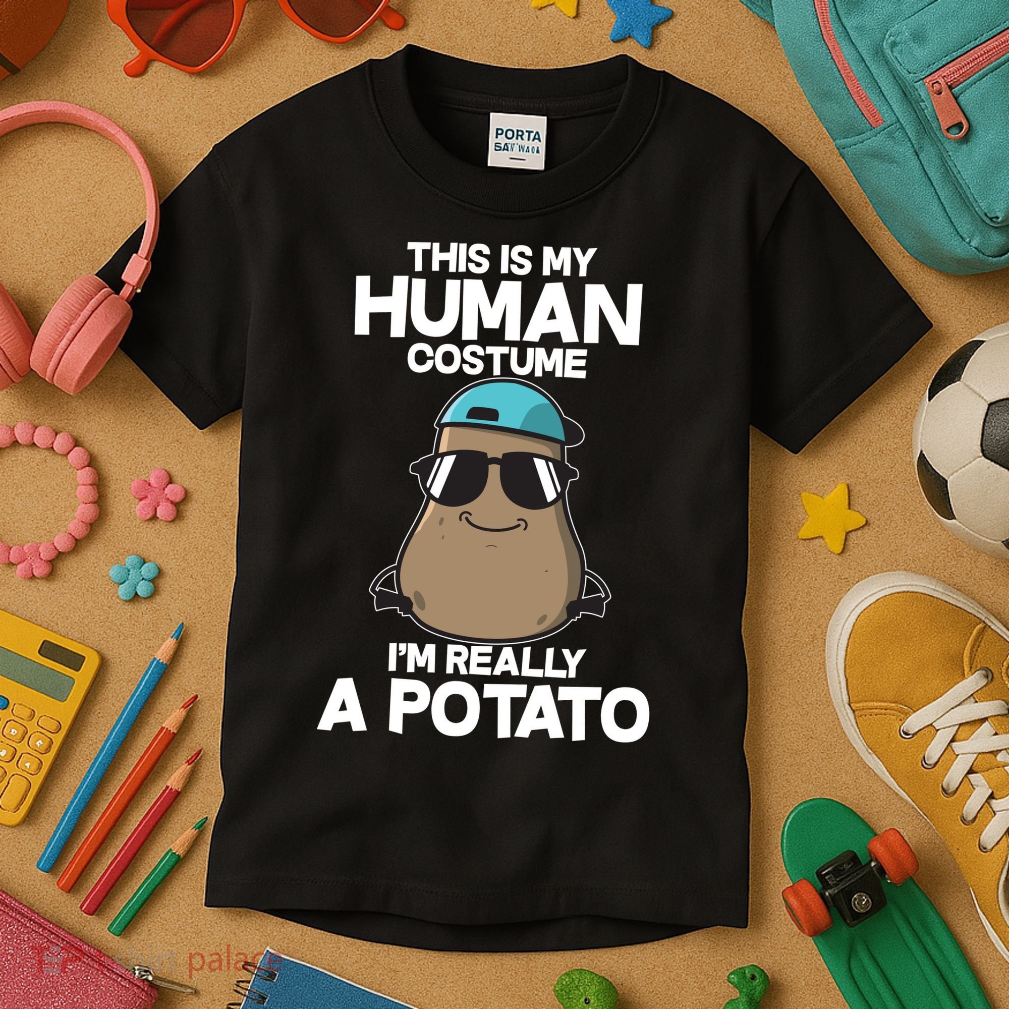 This Is My Human Costume I'm Really A Potato Kids T-Shirt