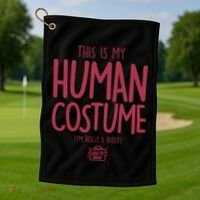 This Is My Human Costume I'm Really A Robot Golf Towel thumb 1