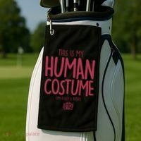 This Is My Human Costume I'm Really A Robot Golf Towel thumb 2