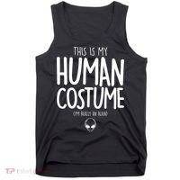 This Is My Human Costume I'm Really An Alien Tank Top thumb 0