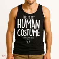 This Is My Human Costume I'm Really An Alien Tank Top thumb 3
