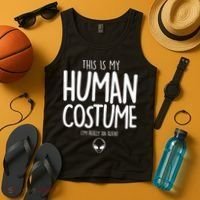 This Is My Human Costume I'm Really An Alien Tank Top thumb 4