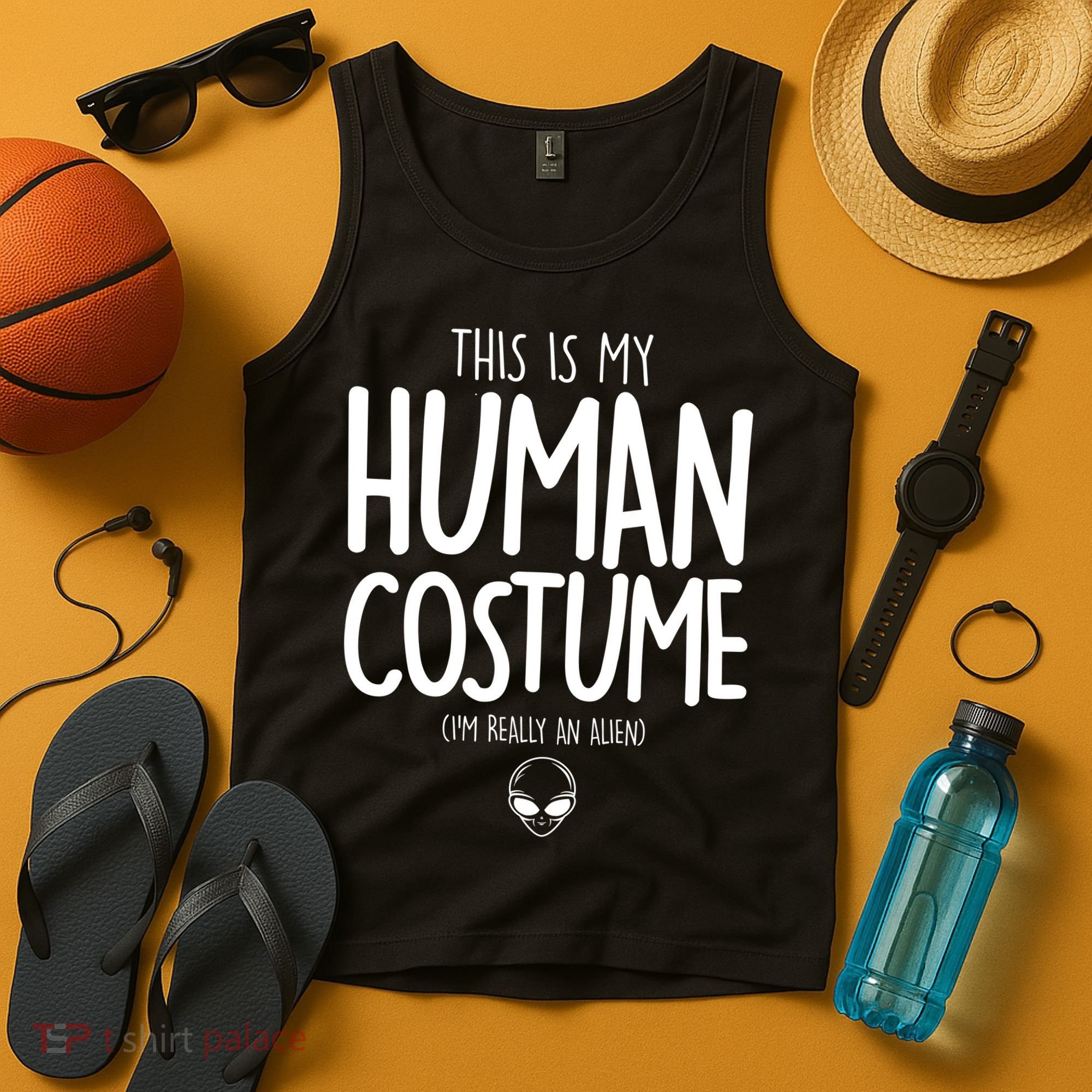 This Is My Human Costume I'm Really An Alien Tank Top