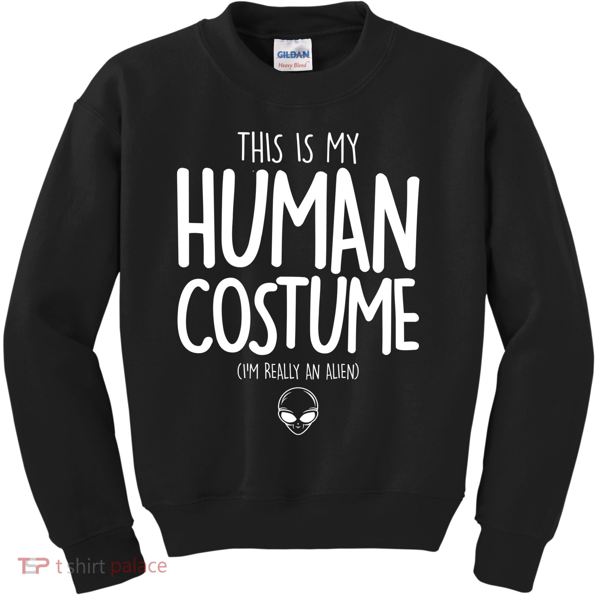 This Is My Human Costume I'm Really An Alien Kids Sweatshirt