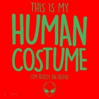 This Is My Human Costume I'm Really An Alien Santa Hat thumb 1