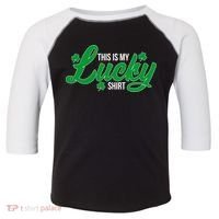 This is my Lucky Shirt St. Patrick's Day Toddler Fine Jersey T-Shirt thumb 0