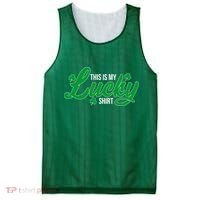 This is my Lucky Shirt St. Patrick's Day Mesh Reversible Basketball Jersey Tank thumb 0