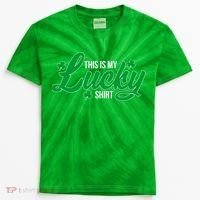 This is my Lucky Shirt St. Patrick's Day Kids Tie-Dye T-Shirt thumb 0