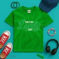 This is my Lucky Shirt St. Patrick's Day Kids Tie-Dye T-Shirt thumb 2