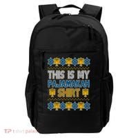 This Is My Pajamakah Shirt Ugly Hanukkah Sweater Backpack thumb 0