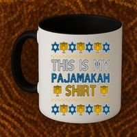 This Is My Pajamakah Shirt Ugly Hanukkah Sweater Coffee Mug thumb 2