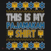 This Is My Pajamakah Shirt Ugly Hanukkah Sweater Ornament thumb 1