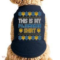 This Is My Pajamakah Shirt Ugly Hanukkah Sweater Doggie Tank thumb 0
