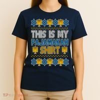 This Is My Pajamakah Shirt Ugly Hanukkah Sweater T-Shirt thumb 4