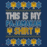 This Is My Pajamakah Shirt Ugly Hanukkah Sweater Button thumb 1