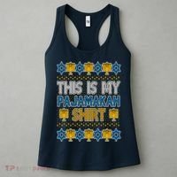 This Is My Pajamakah Shirt Ugly Hanukkah Sweater Women's Tank Top thumb 3