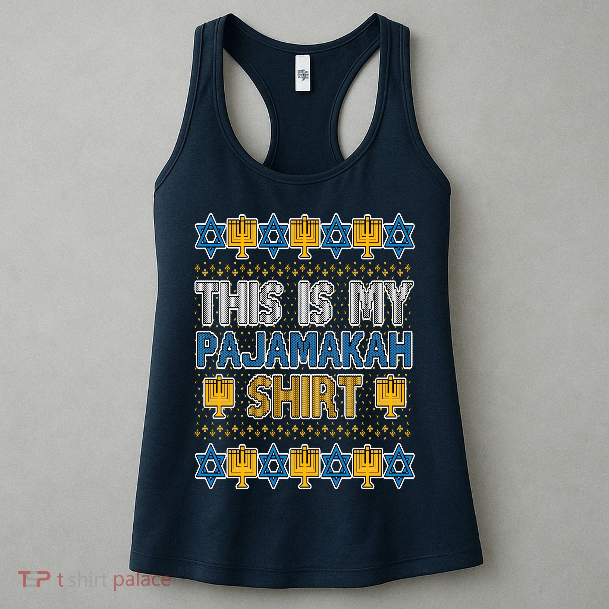 This Is My Pajamakah Shirt Ugly Hanukkah Sweater Women's Tank Top