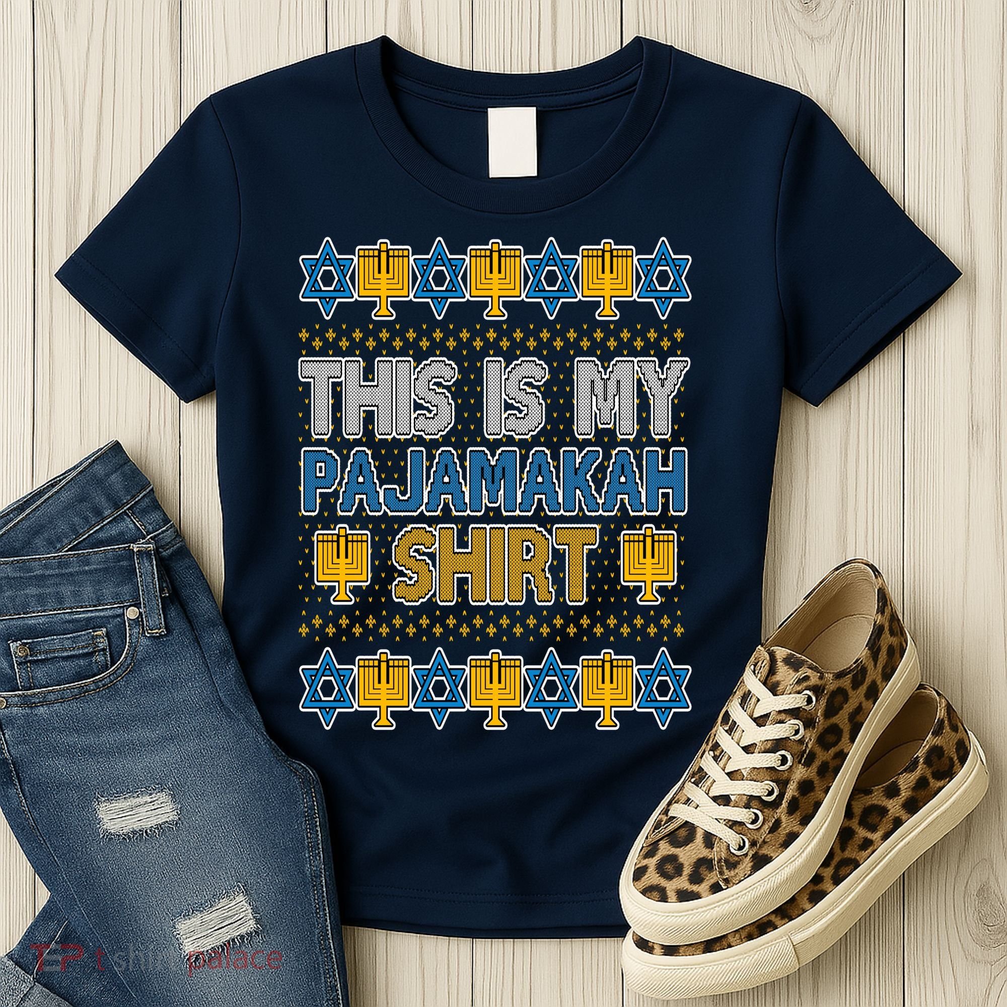 This Is My Pajamakah Shirt Ugly Hanukkah Sweater Women's T-Shirt