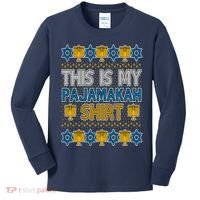 This Is My Pajamakah Shirt Ugly Hanukkah Sweater Kids Long Sleeve Shirt thumb 0