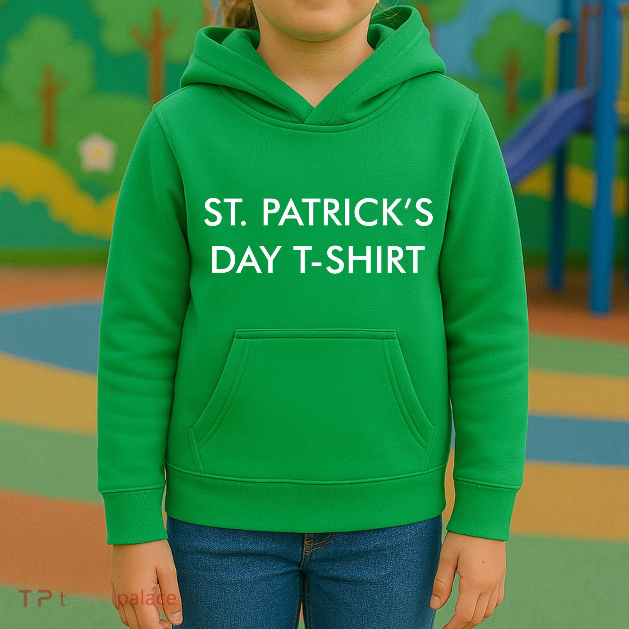 This Is My St. Patrick's Day Shirt Text Logo Kids Hoodie