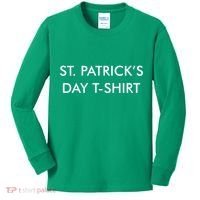 This Is My St. Patrick's Day Shirt Text Logo Kids Long Sleeve Shirt thumb 0