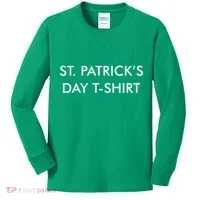 This Is My St. Patrick's Day Shirt Text Logo Kids Long Sleeve Shirt thumb 0