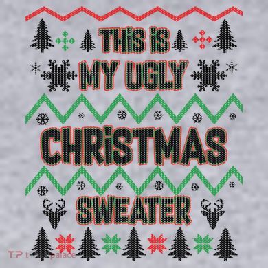 This Is My Ugly Christmas Sweater Women's Racerback Cropped Tank