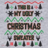 This Is My Ugly Christmas Sweater Women's Racerback Cropped Tank thumb 2