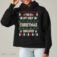 This Is My Ugly Christmas Sweater Ladies Heavyweight Boxy Pullover Hoodie thumb 0