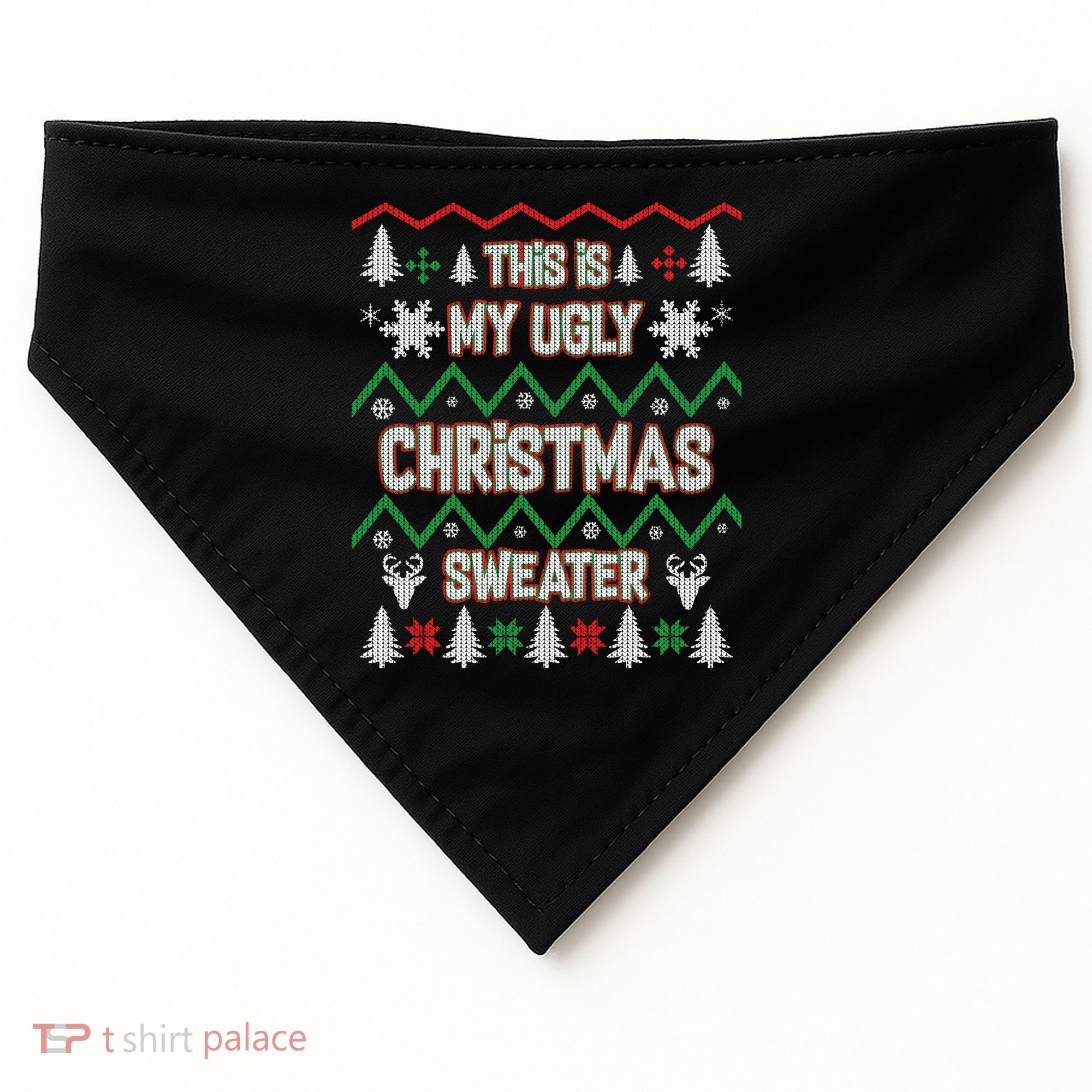 This Is My Ugly Christmas Sweater USA-Made Doggie Bandana