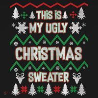 This Is My Ugly Christmas Sweater USA-Made Doggie Bandana thumb 2