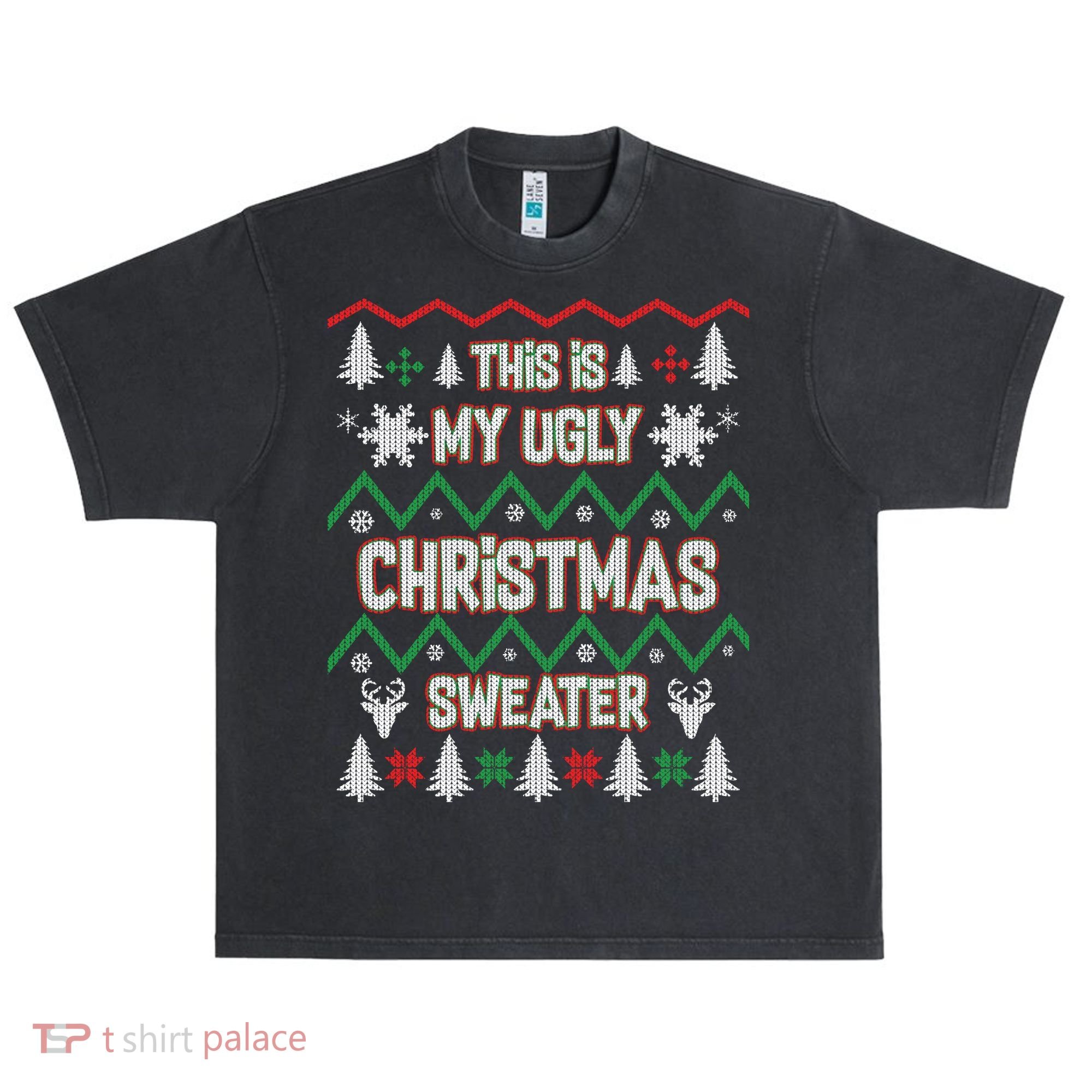 This Is My Ugly Christmas Sweater Urban Oversized Heavyweight T-Shirt