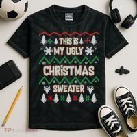 This Is My Ugly Christmas Sweater Kids Tie-Dye T-Shirt thumb 2