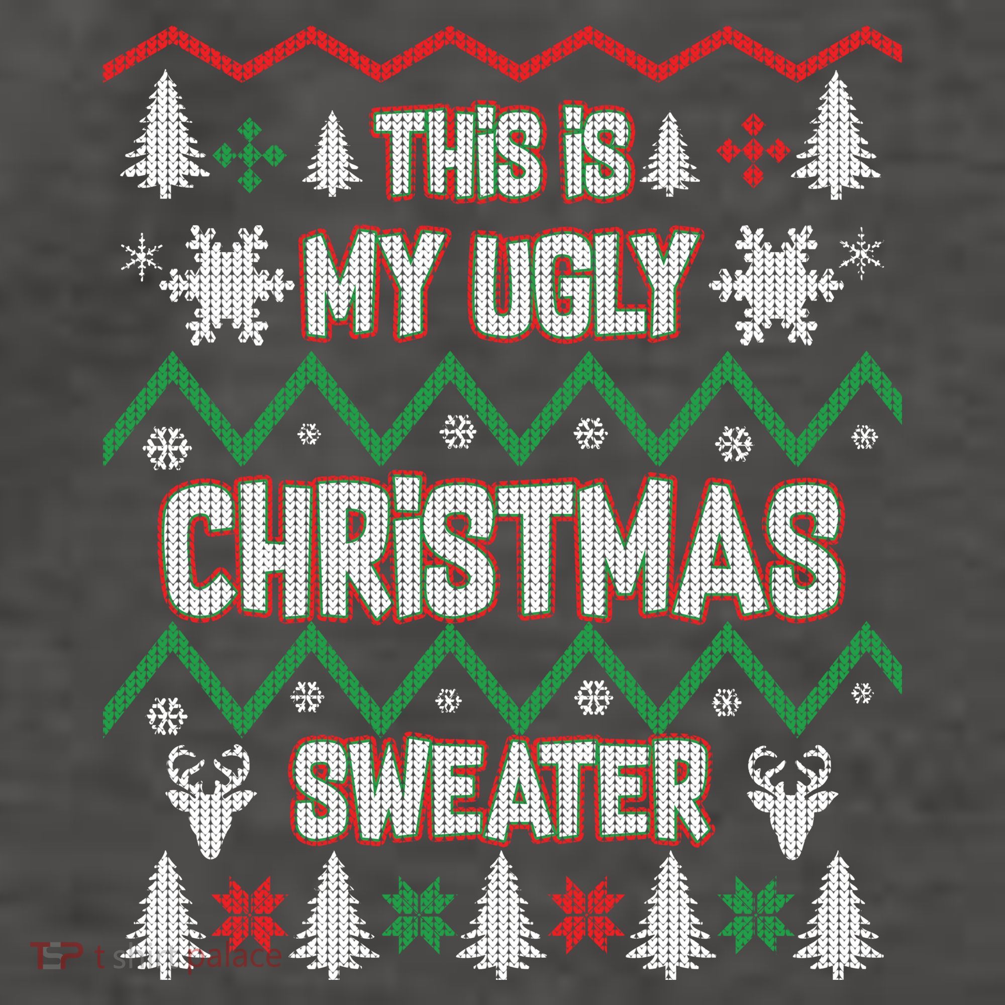 This Is My Ugly Christmas Sweater Vector Backpack