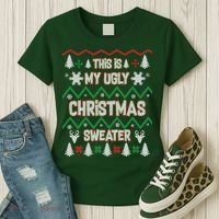 This Is My Ugly Christmas Sweater Women's T-Shirt thumb 3