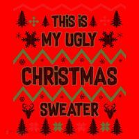 This Is My Ugly Christmas Sweater Santa Hat thumb 1