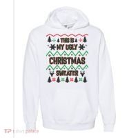 This Is My Ugly Christmas Sweater Comfort Colors Garment-Dyed Hooded Sweatshirt thumb 0