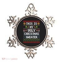 This Is My Ugly Christmas Sweater Party Funny Ornament thumb 0