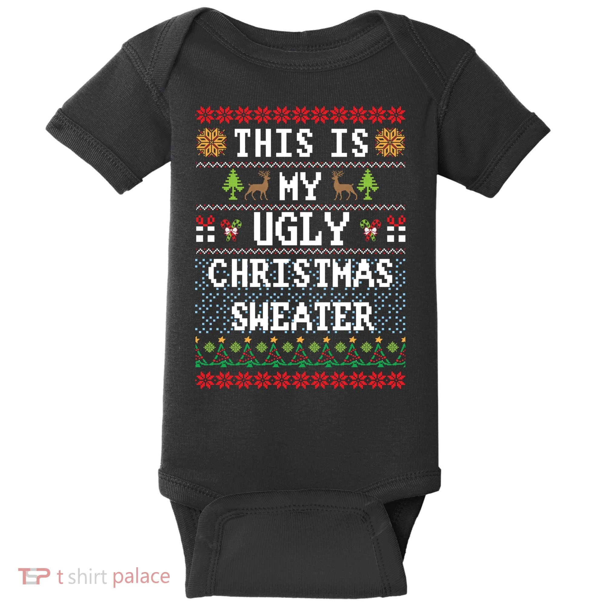 This Is My Ugly Christmas Sweater Party Funny Baby Bodysuit