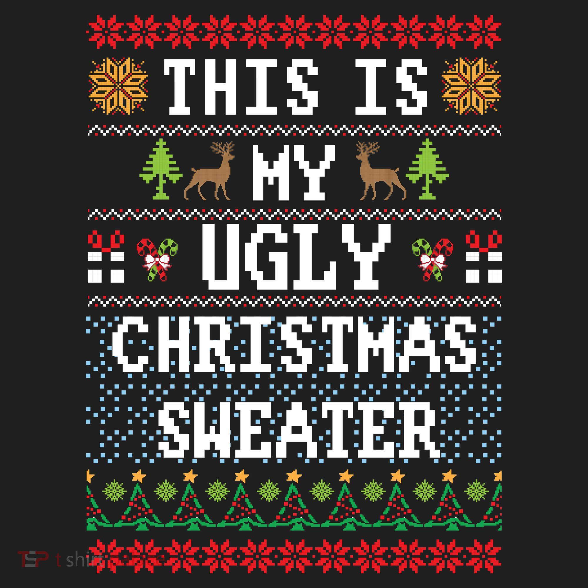 This Is My Ugly Christmas Sweater Party Funny Golf Towel