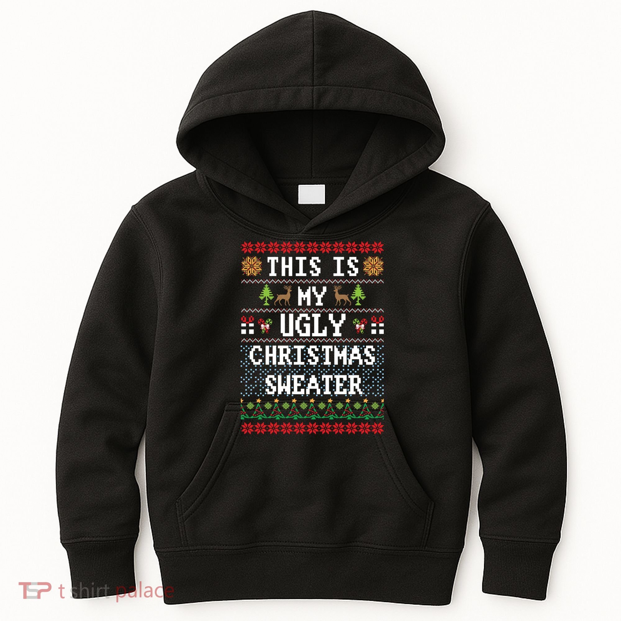 This Is My Ugly Christmas Sweater Party Funny Kids Hoodie