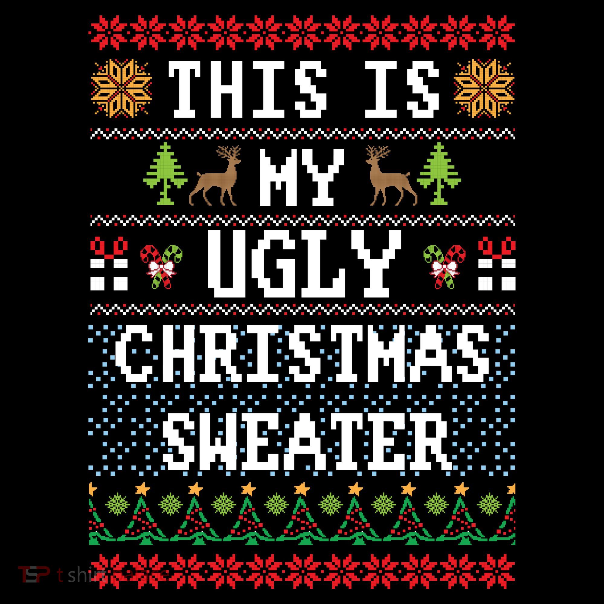 This Is My Ugly Christmas Sweater Party Funny Kids T-Shirt