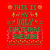 This Is My Ugly Christmas Sweater Party Funny Santa Hat thumb 1