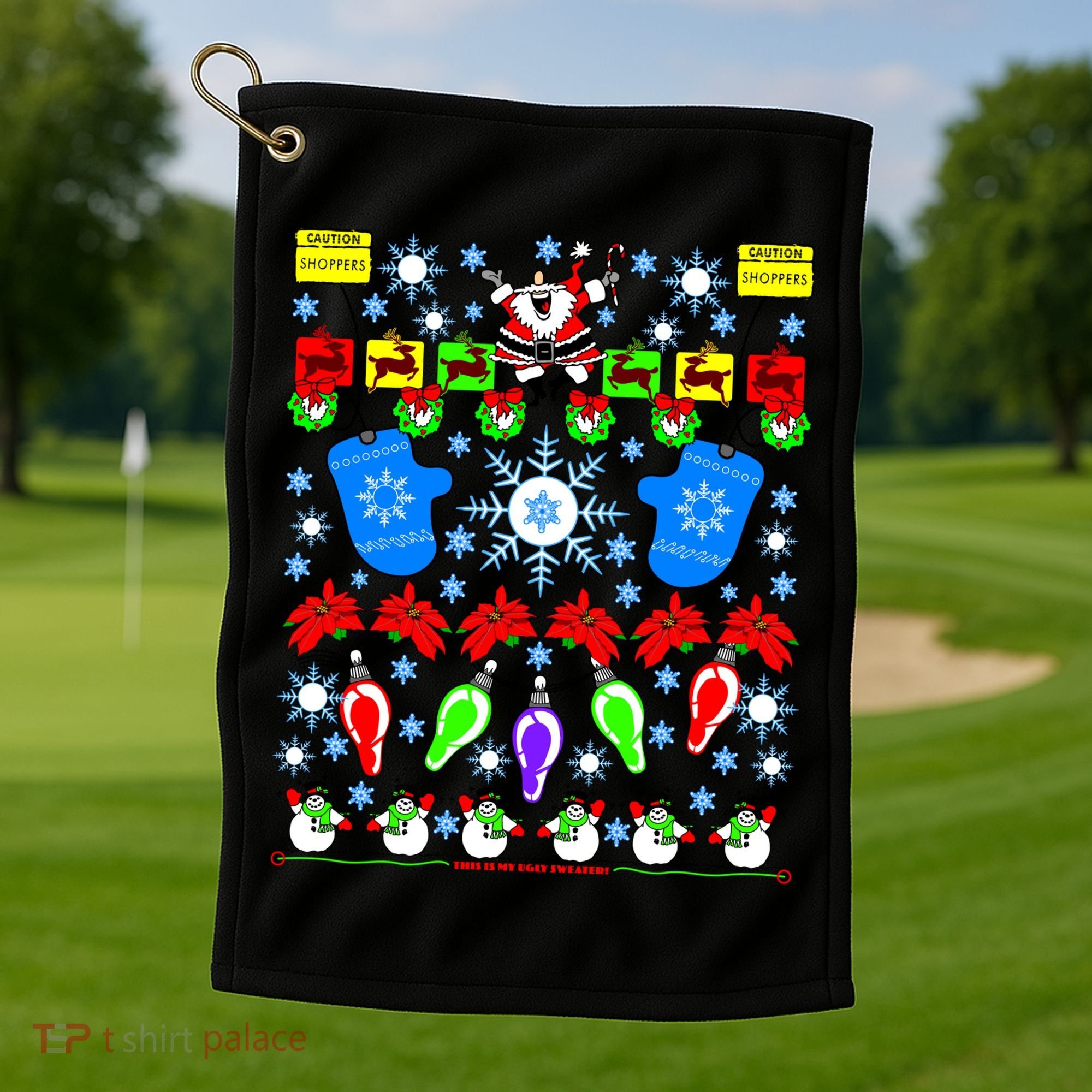 This Is My Ugly Christmas Sweater Shoppers Golf Towel