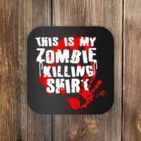 This Is My Zombie Killing Shirt Coaster thumb 0