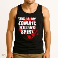 This Is My Zombie Killing Shirt Tank Top thumb 3