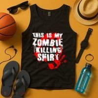 This Is My Zombie Killing Shirt Tank Top thumb 4