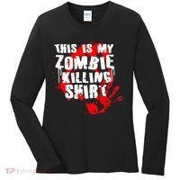 This Is My Zombie Killing Shirt Women's Long Sleeve Shirt thumb 0