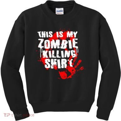 This Is My Zombie Killing Shirt Kids Sweatshirt